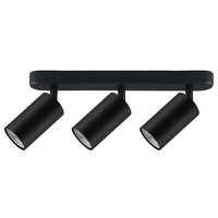 Deckenleuchte Deckenstrahler Rund Spots 3-Flammig Wandstrahler GU10 Schwarz