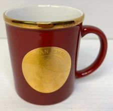 U.S. United States American Embassy Moscow Russia Coffee Cup Mug Burgundy
