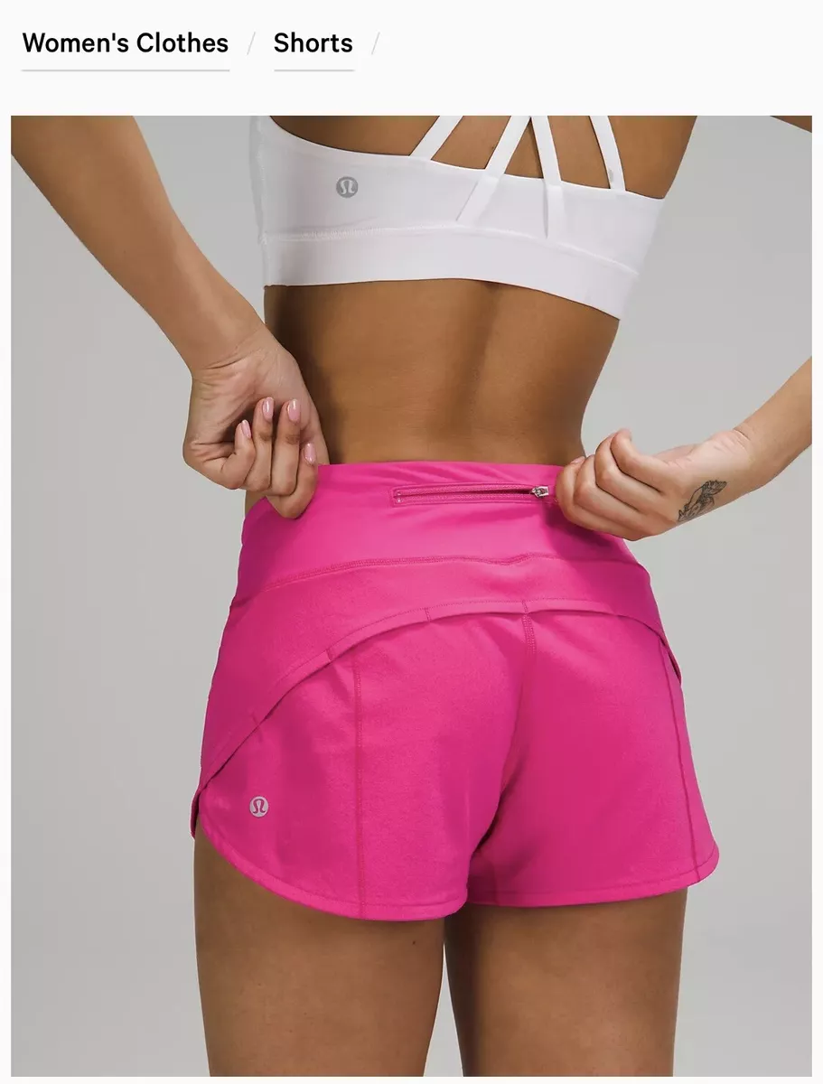 NWT Lululemon Speed Up Shorts Size 6 - LR 2.5”Sonic Pink - Perfect