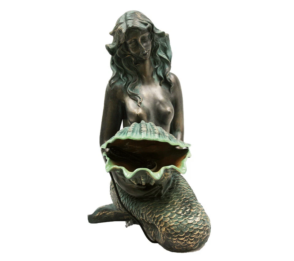 Ubbink AcquaArte Oslo Meerjungfrau Gartenbrunnen Bronze-Optik LED Springbrunnen - Bild 2 von 3