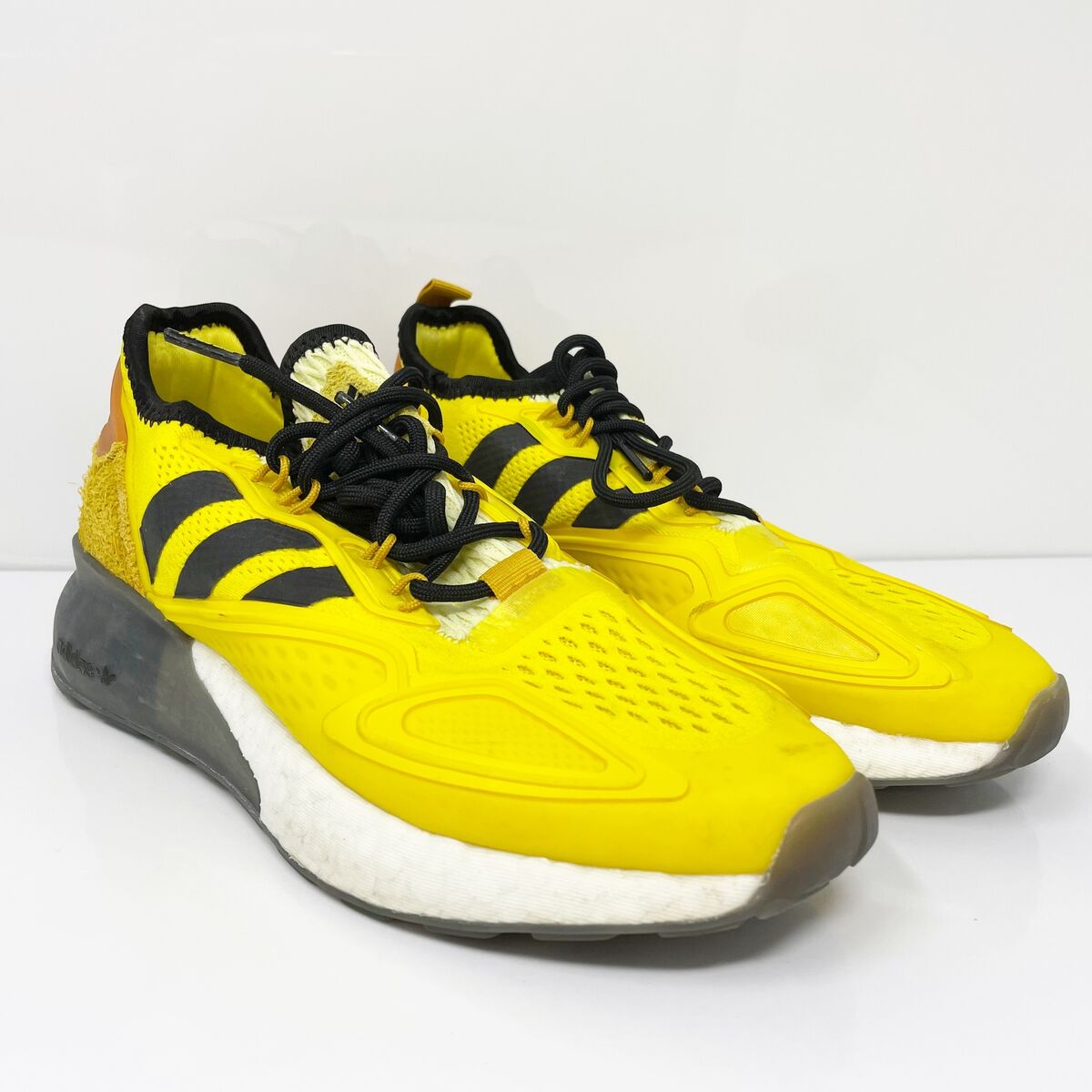 Adidas Mens Ninja ZX 2K Boost FZ1887 Yellow Running Shoes Sneakers Size 5