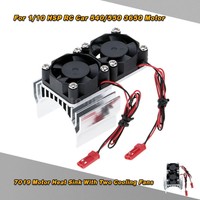 Nice 7019 Motor Heat Sink W/two Cooling Fans For 1/10 Hsp Rc Car 3650 Motor Q0t4 on sale Nice 7019 Motor Heat Sink W/two Cooling Fans For 1/10 Hsp Rc Car 3650 Motor Q0t4 on sale