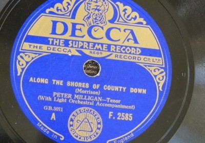78rpm PETER MILLIGAN along the shores of county down / to you its only ireland