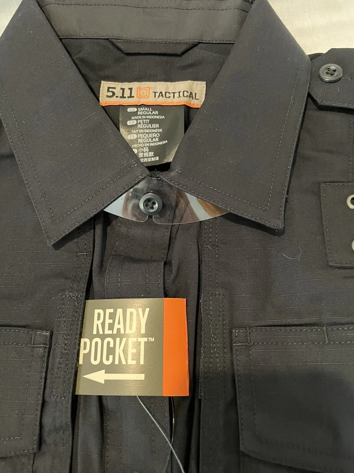 Camisa 5.11 táctica para mujer PDU clase B sarga S/S, 61168-724 azul marino medianoche Foto 2 de 4