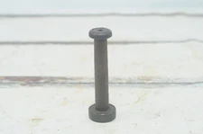 Vintage WOODEN SPOOL With Metal Rings/Rim Factory Salvage Primitive Decor #2