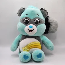 Care Bears Wish Bear Plush Racoon Basic Fun 9”
