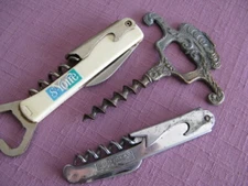 Bottle dispensers - corkscrews: Cointreau, St Yorre, La Citadelle.