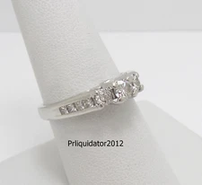 1CT Natural Diamond Anniversary Engagement Wedding Bridal Ring 14K White Gold