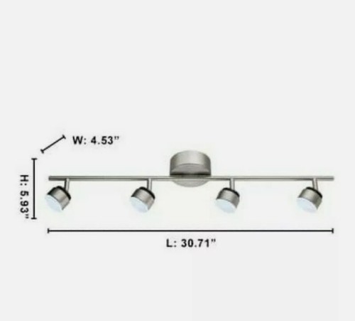 Eglo Armento W 31" Dimmable Integrated LED 4 Light Satin Nickel 27W Lumens: 2640 - Picture 2 of 6