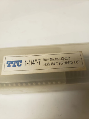 TTC 12-112-202 1-1/4''-7 SIZE, H4 THREAD LIMIT, TAPER CHAMFER, 4 FLUTE, BRIGHT