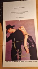 Tim McGraw & Faith Hill 20x25cm Country Music Autograph ORIGINAL COA