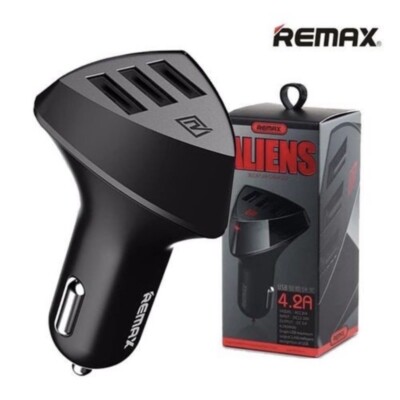Remax Aliens 3-Port USB Car Phone Charger RCC304 DC 12V-24V Samsung NEW SEALED