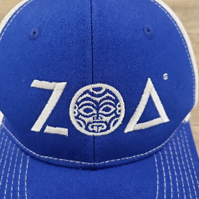 Blue and White ZOA Energy Trucker Hat ZOA Energy Blue/White Snapback Baseball Cap Hat Dwayne The  main image 3