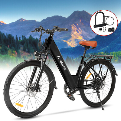 26'' Electric Bike Bicycle 750W Ebike Commuter Tire Motor City EBike Adults 25Mph