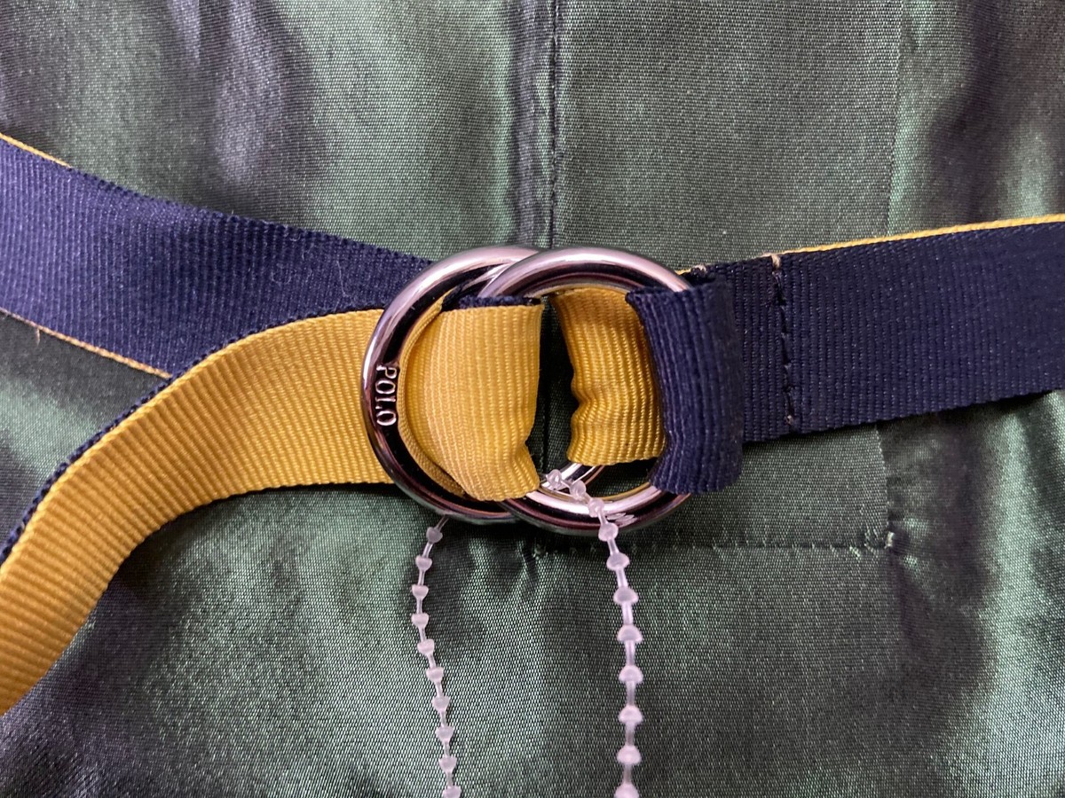 New Polo Ralph Lauren Nylon Webbed UA Yellow Blue Belt D  display picture 2