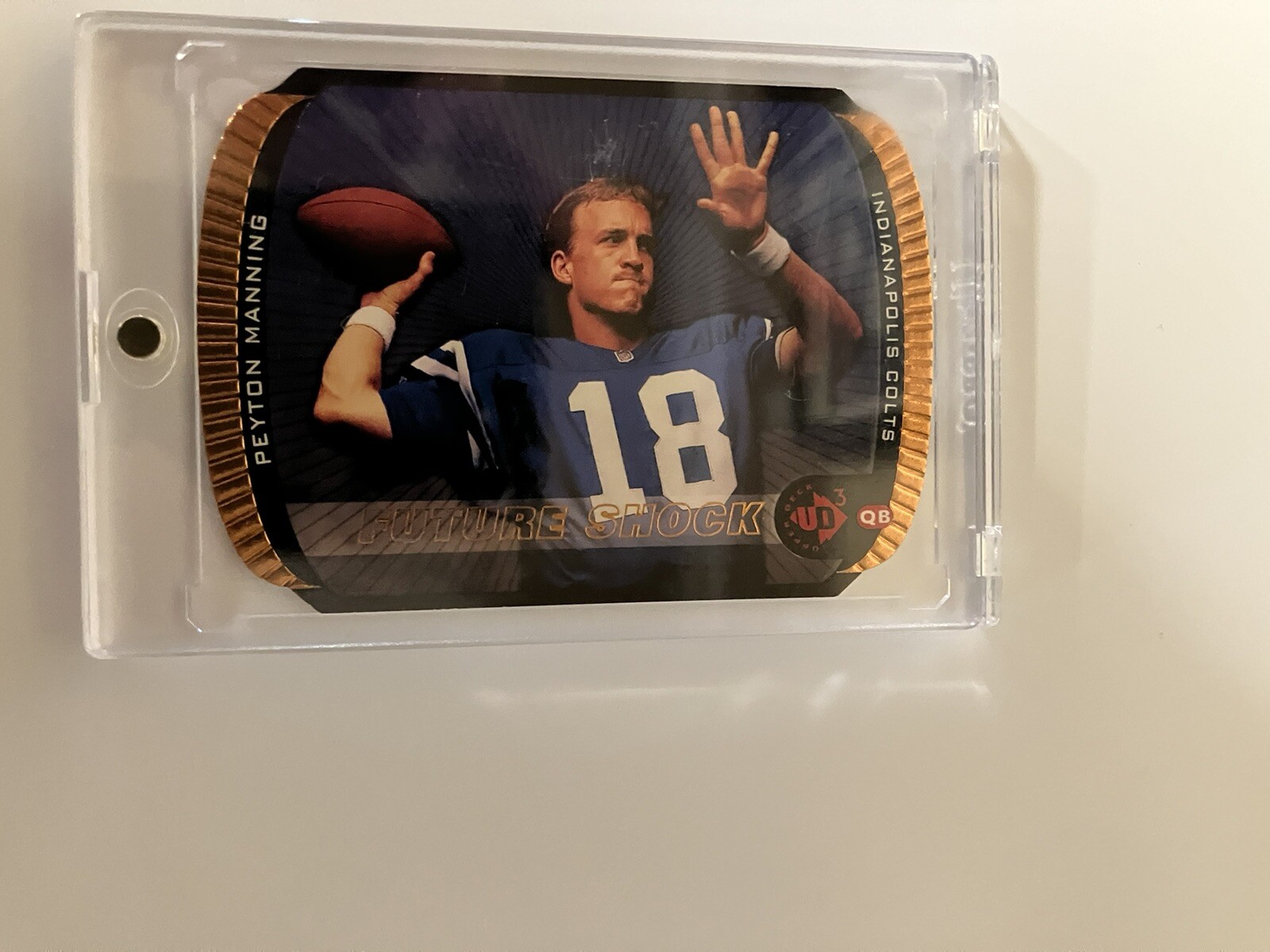 1998 Upper Deck UD3 - Future Shock Die-Cut #1 Peyton Manning /2000 (RC)