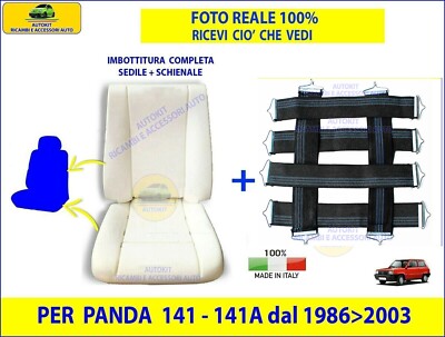 Imbottitura Seduta Per Fiat Panda 141 (1986-2003), In Poliuretano Flessibile - Ricambio Cuscino Interno Sedile