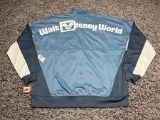 NEW Walt Disney World Spirit Jersey Adult Medium Blue Jacket Zip Mickey Mouse