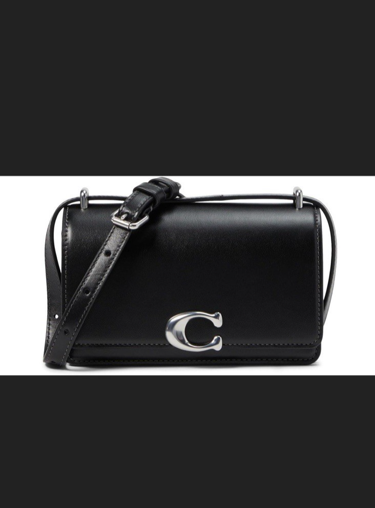 Coach Luxe Refined Calf Leather BANDIT Crossbody Bag Black