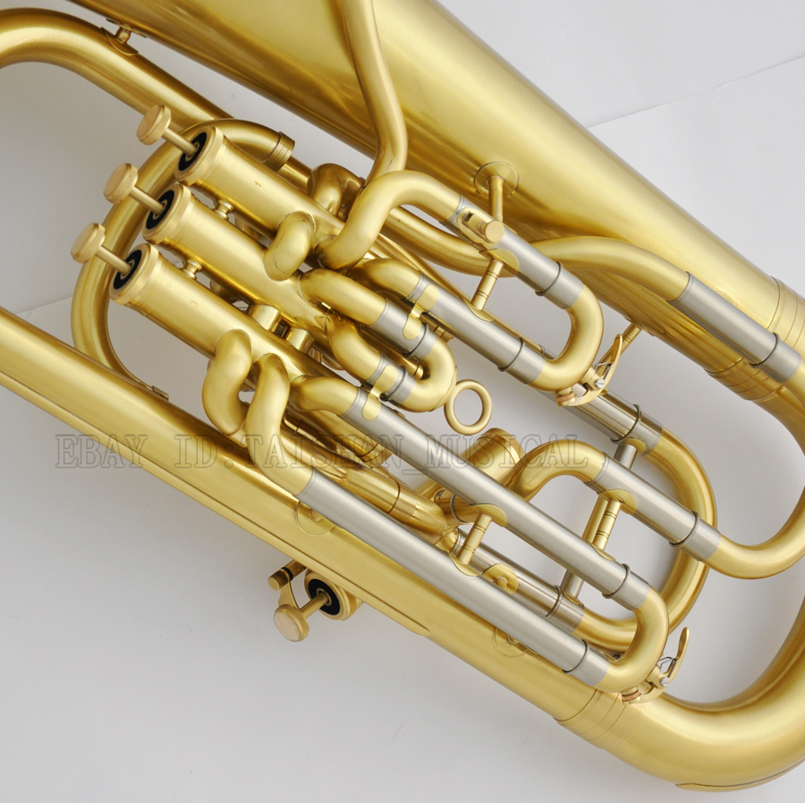 Professional Brushed Brass Compensating System Euphonium Horn BFlat Wheels Case eBay