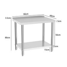 Commercial Work Bench Catering Food Prep Table Stainless Steel Kitchen Equipment
