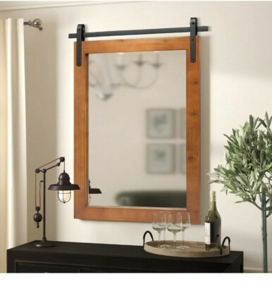 Clavie farm house mirror wood 22x30 new in box 