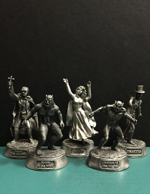 92 Ridolfi 5 Pc Bram Stroker's Vampire Dracula Helsing Pewter Miniature Figurine