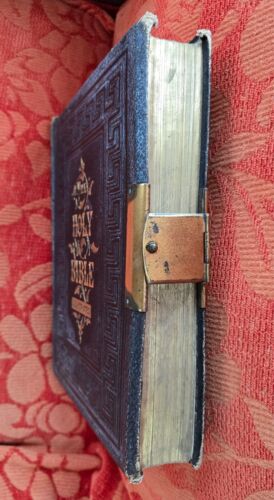 The Holy Bible Old and New testaments Oxford 1897 True Antique - Picture 7 of 17