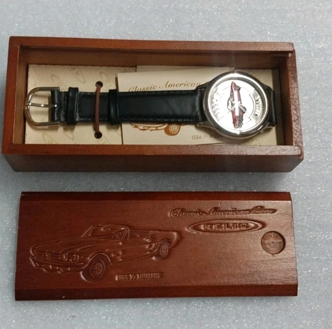Fossil Ford Mustang Watch with Box Ford Mustang 1964 1/2 Watch. Fossil Relic LE Collectors in  main image 2