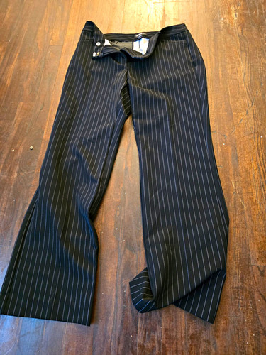 Express Women's Black Pinstripe Dress Pants Straight Leg