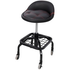 Rolling Padded Shop Seat with Wheels, Adjustable Height Mechanic Stool 300lbs...