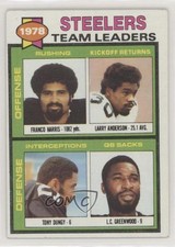 1979 Topps Team Leaders Franco Harris Larry Anderson Tony Dungy LC Greenwood 0au