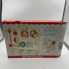 VINTAGE FISHER PRICE ACTIVITY CENTER TOY,  134 Baby Crib, Original Box, 1973