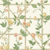 AnhäNgend Blumenmuster Spalier Tapete Orange/Creme Holden 14200 Tapete Stilvoll