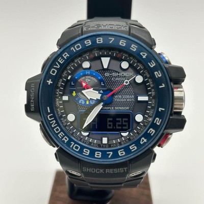 Casio G-Shock Gulfmaster GWN-1000B Solar Radio Analog Digital Watch Black 20ATM