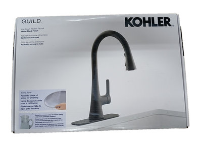 #ad #ad Kohler Guild Kitchen Faucet Matte Black R33912 BL Pull Down Sprayer $80.99