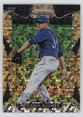 2019 Prizm Tier II Neon Orange Donut Circle 146/150 Corbin Burnes Rookie RC 1rb3