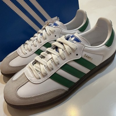 Size 7.5 - adidas Samba OG White Green for sale online | eBay