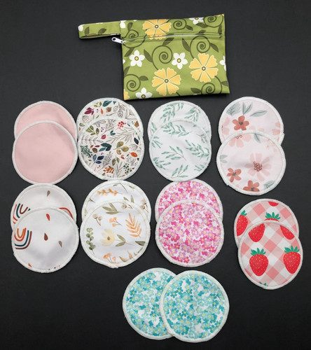 Reusable Washable Nursing Pads 9 pairs Pack Absorbent Cotton Breast Pads