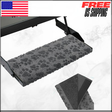 No Spring Wrap Around Camper RV Step Cover Non Slip Stair Rug Paws 23" W 7-9" D