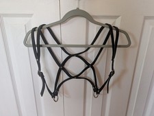 Handmade Black Leather Harness Fits Size Larg...