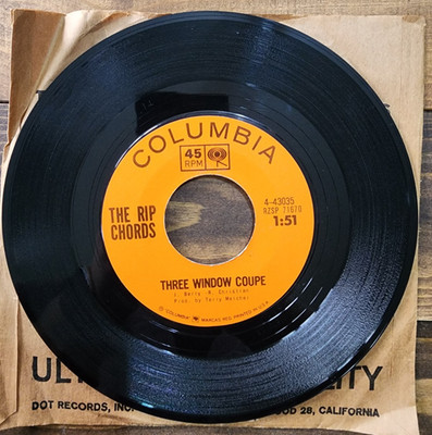 1964 The Rip Chords - Hot Rod USA/Three Window Coupe 45 RPM 7'' Record