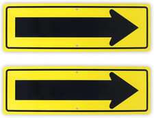 2-Pack Large Arrow Symbol Sign,For Indoor or Outdoor Use  18"X 6" .04" Aluminum R