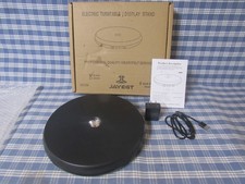 JAYEGT Motorized Rotating Display Stand with LED Light 10 Inch /55Lbs FREE SHIP.