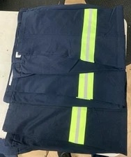 4  Used Hi-Visib  Work Pants Cintas, 3   9450200 And 1  59945-20  Size 38x30