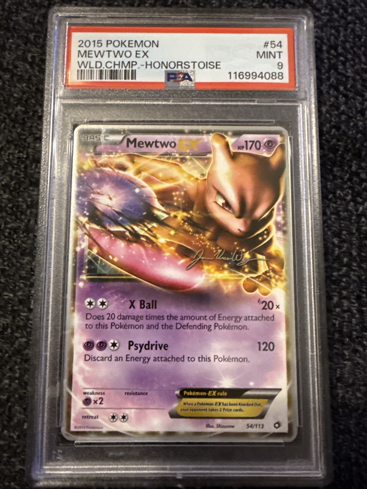 Mewtwo EX 54/113 B&W Legendary Treasures Ultra Rare Holo Pokemon - PSA 9 MINT!