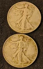 2 LIBERTY WALKING HALF DOLLARS == 1940, 1940 S == 90% SILVER