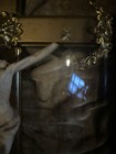 Antique Crucifix Jesus Christ Shadow Box Bubble Glass Cover Religious Altar Art — photo 6
