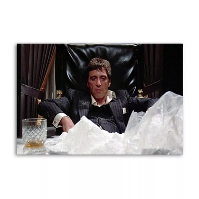 Scarface Coke Al Pacino Retro Poster