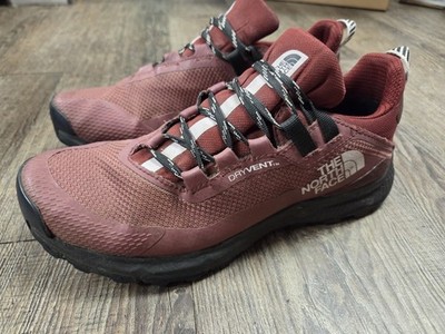 North FaceWomen's Cragstone Waterproof Hiking Shoes Sneakers Dark Red Size 8